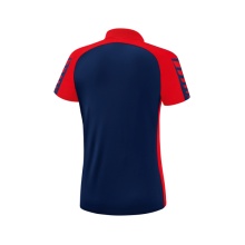 Erima Sport-Polo Six Wings (100% Polyester, taillierter Schnitt, schnelltrocknend) navyblau/rot Damen