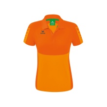 Erima Sport-Polo Six Wings (100% Polyester, taillierter Schnitt, schnelltrocknend) orange Damen