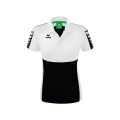 Erima Sport-Polo Six Wings (100% Polyester, taillierter Schnitt, schnelltrocknend) schwarz/weiss Damen