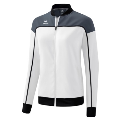 Erima Präsentationsjacke Change (100% rec. Polyester, elastisches Funktionsmaterial) weiss/grau/schwarz Damen