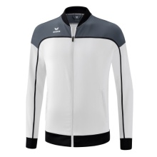 Erima Präsentationsjacke Change (100% rec. Polyester, elastisches Funktionsmaterial) weiss/grau/schwarz Herren