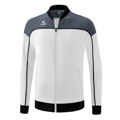 Erima Präsentationsjacke Change (100% rec. Polyester, elastisches Funktionsmaterial) weiss/grau/schwarz Herren