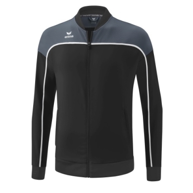 Erima Präsentationsjacke Change (100% rec. Polyester, elastisches Funktionsmaterial) schwarz/grau Jungen