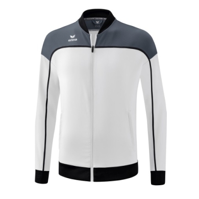 Erima Präsentationsjacke Change (100% rec. Polyester, elastisches Funktionsmaterial) weiss/grau/schwarz Jungen