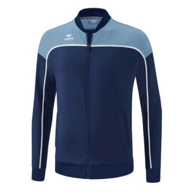 Erima Präsentationsjacke Change (100% rec. Polyester, elastisches Funktionsmaterial) navyblau/weiss Jungen