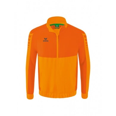 Erima Präsentationsjacke Six Wings (100% Polyester, Stehkragen, ohne Innenfutter) orange Jungen