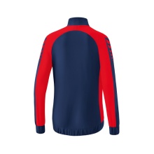 Erima Präsentationsjacke Six Wings (100% Polyester, Stehkragen, taillierter Schnitt) navyblau/rot Damen