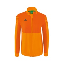 Erima Präsentationsjacke Six Wings (100% Polyester, Stehkragen, taillierter Schnitt) orange Damen