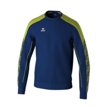 Erima Pullover Evo Star Sweatshirt (hoher Tragekomfort) navyblau/limegrün Kinder