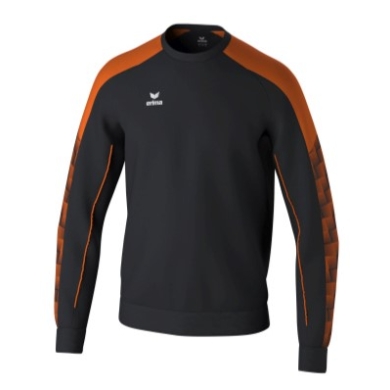 Erima Pullover Evo Star Sweatshirt (hoher Tragekomfort) schwarz/orange Herren