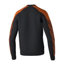 Erima Pullover Evo Star Sweatshirt (hoher Tragekomfort) schwarz/orange Herren