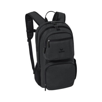 Erima Freizeit-Rucksack Travel Line mit Laptopfach - 55x30x15cm - schwarz 25 Liter