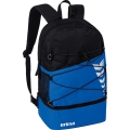 Erima Rucksack Six Wings - Multifunktionsrucksack mit Doppel-Reißverschluss - royalblau/schwarz