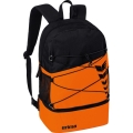 Erima Rucksack Six Wings - Multifunktionsrucksack mit Doppel-Reißverschluss - orange/schwarz