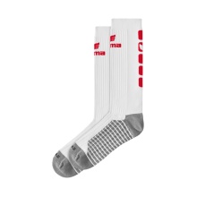 Erima Sportsocke Classic 5-Cubes Long weiss/rot - 1 Paar