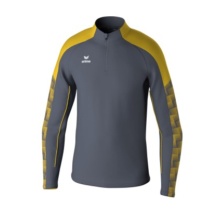 Erima Sport-Langarmshirt Evo Star Trainingstop (100% rec. Polyester) grau/gelb Kinder