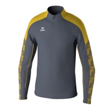 Erima Sport-Langarmshirt Evo Star Trainingstop (100% rec. Polyester) grau/gelb Herren