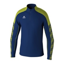 Erima Sport-Langarmshirt Evo Star Trainingstop (100% rec. Polyester) navyblau/limegrün Herren