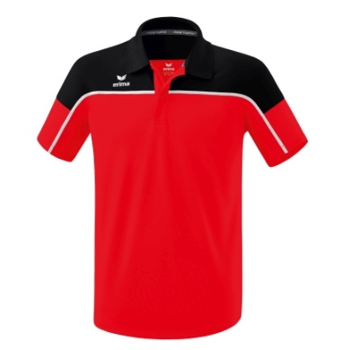 Erima Sport-Polo Change (100% rec. Polyester, schnelltrocknend Funktionsmaterial) rot/schwarz Herren