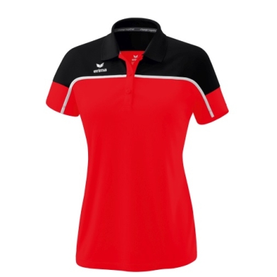 Erima Sport-Polo Change (100% rec. Polyester, schnelltrocknend Funktionsmaterial) rot/schwarz Damen