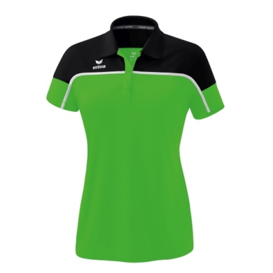 Erima Sport-Polo Change (100% rec. Polyester, schnelltrocknend Funktionsmaterial) grün/schwarz Damen