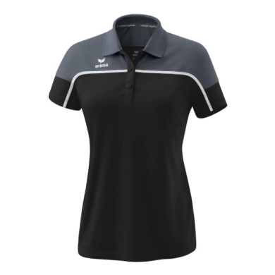 Erima Sport-Polo Change (100% rec. Polyester, schnelltrocknend Funktionsmaterial) schwarz/grau Damen