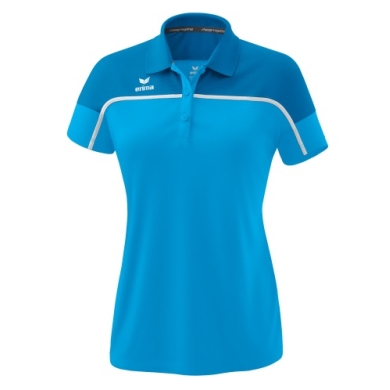 Erima Sport-Polo Change (100% rec. Polyester, schnelltrocknend Funktionsmaterial) curacaoblau Damen