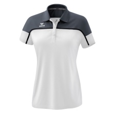 Erima Sport-Polo Change (100% rec. Polyester, schnelltrocknend Funktionsmaterial) weiss/dunkelgrau Damen