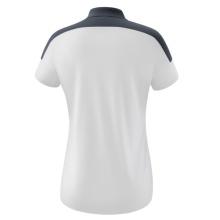 Erima Sport-Polo Change (100% rec. Polyester, schnelltrocknend Funktionsmaterial) weiss/dunkelgrau Damen