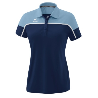 Erima Sport-Polo Change (100% rec. Polyester, schnelltrocknend Funktionsmaterial) navyblau/denimblau Damen