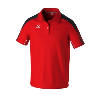 Erima Sport-Polo Evo Star (100% rec. Polyester) rot/schwarz Herren