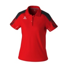 Erima Sport-Polo Evo Star (100% rec. Polyester) rot/schwarz Damen