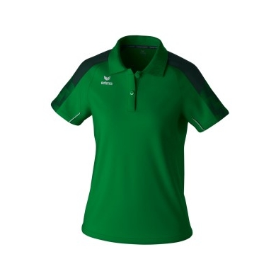 Erima Sport-Polo Evo Star (100% rec. Polyester) smaragdgrün/pine Damen