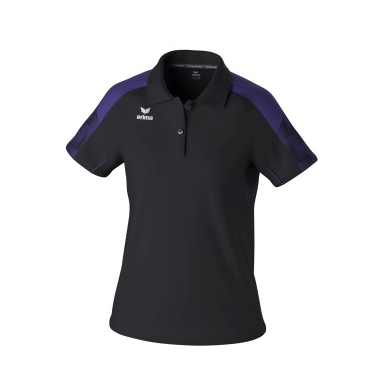 Erima Sport-Polo Evo Star (100% rec. Polyester) schwarz/violett Damen