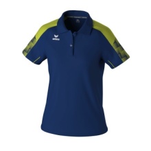 Erima Sport-Polo Evo Star (100% rec. Polyester) navyblau/limegrün Damen