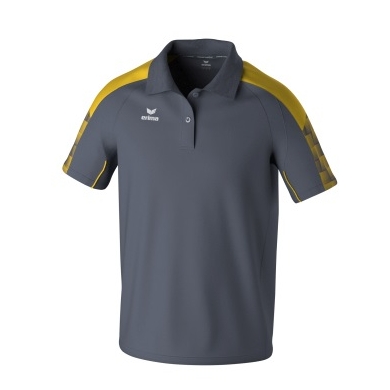 Erima Sport-Polo Evo Star (100% rec. Polyester) grau/gelb Herren