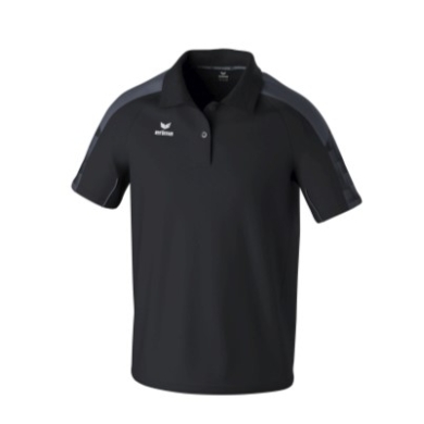 Erima Sport-Polo Evo Star (100% rec. Polyester) schwarz/grau Herren