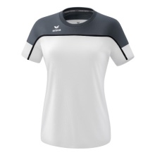 Erima Sport-Shirt Change (100% rec. Polyester, leicht, schnelltrocknend) weiss/dunkelgrau Damen