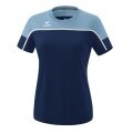 Erima Sport-Shirt Change (100% rec. Polyester, leicht, schnelltrocknend) navyblau/denimblau Damen