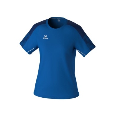 Erima Sport-Shirt Evo Star (100% rec. Polyester, leicht) royalblau/navyblau Damen