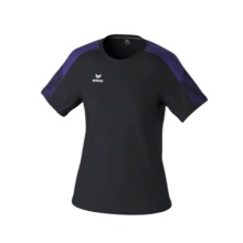 Erima Sport-Shirt Evo Star (100% rec. Polyester, leicht) schwarz/violett Damen