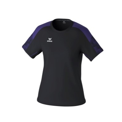 Erima Sport-Shirt Evo Star (100% rec. Polyester, leicht) schwarz/violett Damen