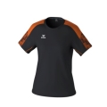 Erima Sport-Shirt Evo Star (100% rec. Polyester, leicht) schwarz/orange Damen