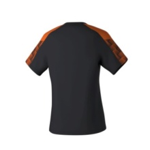 Erima Sport-Shirt Evo Star (100% rec. Polyester, leicht) schwarz/orange Damen