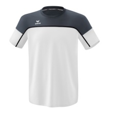 Erima Sport-Tshirt Change (100% rec. Polyester, leicht, schnelltrocknend) weiss/grau Jungen