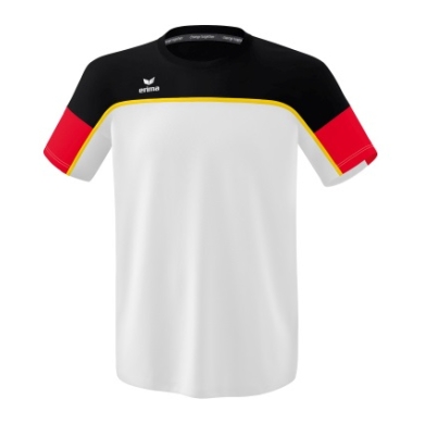 Erima Sport-Tshirt Change (100% rec. Polyester, leicht, schnelltrocknend) weiss/schwarz/rot Jungen