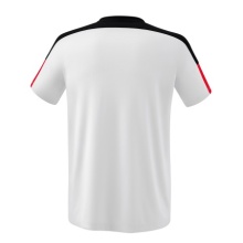 Erima Sport-Tshirt Change (100% rec. Polyester, leicht, schnelltrocknend) weiss/schwarz/rot Jungen