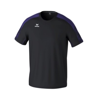 Erima Sport-Tshirt Evo Star (100% rec. Polyester, leicht) schwarz/violett Herren