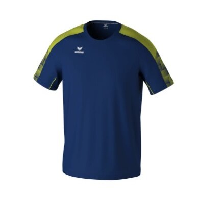 Erima Sport-Tshirt Evo Star (100% rec. Polyester, leicht) navyblau/limegrün Kinder