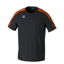 Erima Sport-Tshirt Evo Star (100% rec. Polyester, leicht) schwarz/orange Kinder